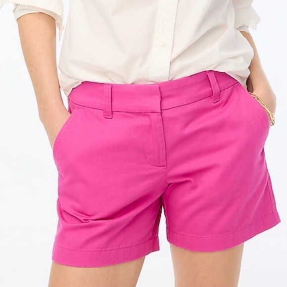 J crew classic chino shorts 5” soft azalea pink - Picture 1 of 3